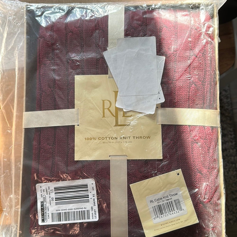 Ralph Lauren Cable Knit Throw